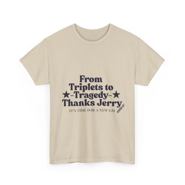 Funny Unisex Heavy Cotton Tee - "From Triplets to Tragedy, Thanks Jerry" - Image 11