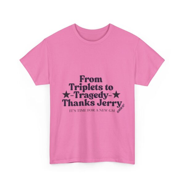 Funny Unisex Heavy Cotton Tee - "From Triplets to Tragedy, Thanks Jerry" - Image 31