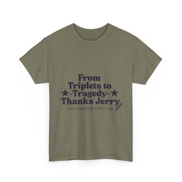 Funny Unisex Heavy Cotton Tee - "From Triplets to Tragedy, Thanks Jerry" - Image 15